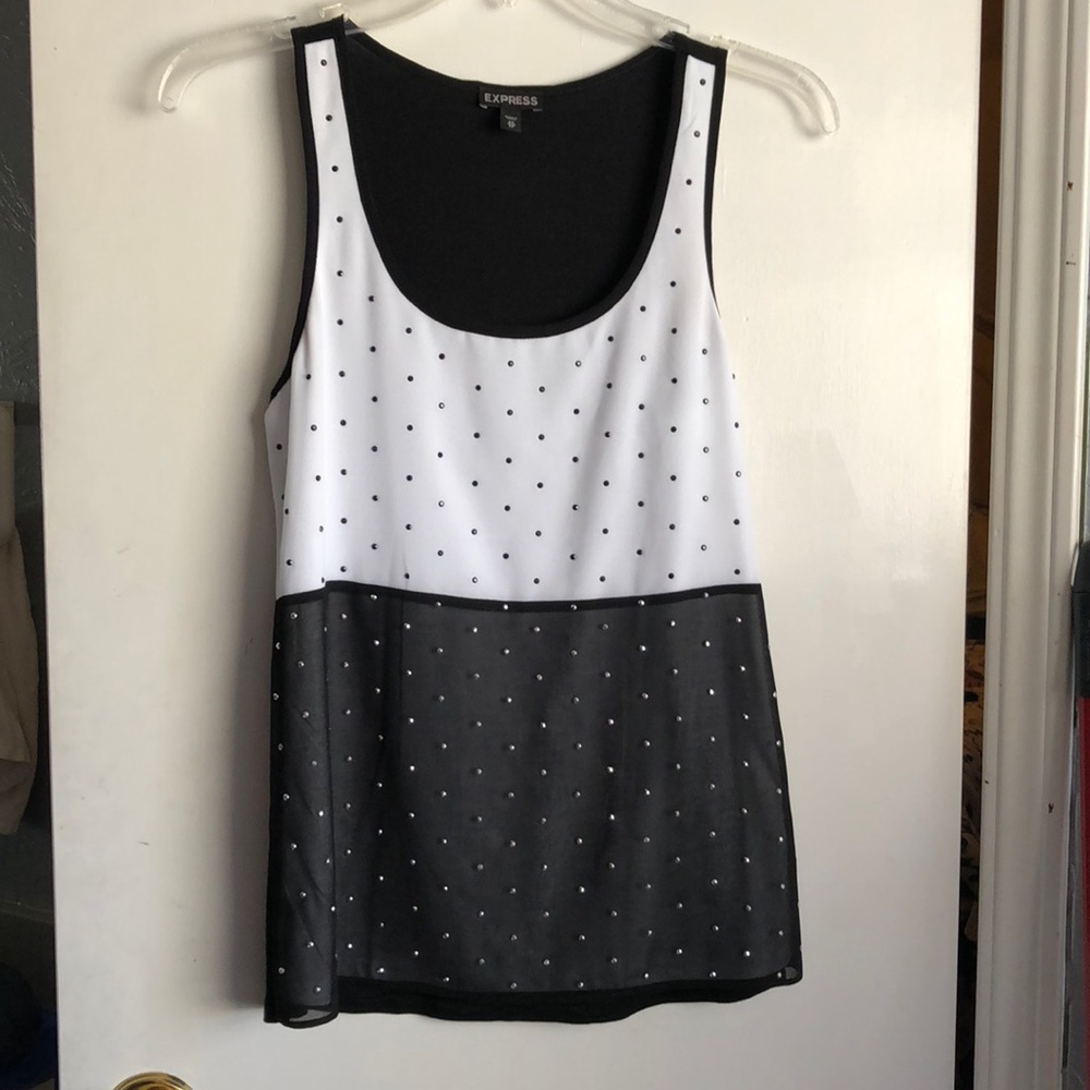 NWOT express color block tank with studs